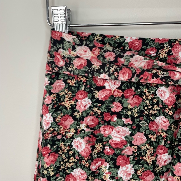 Vintage Dressing floral rose fit and flare maxi skirt small/medium - Picture 4 of 8